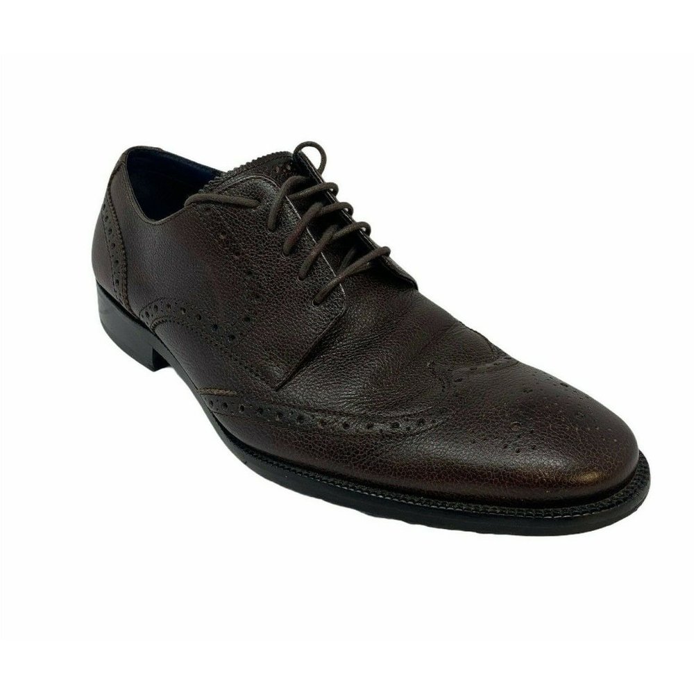Cole Haan Benton MDL Wing II Derby Chocolate Grain Leather Mens Size 8.5 M